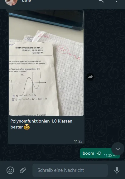 „1,0 Klassenbester“