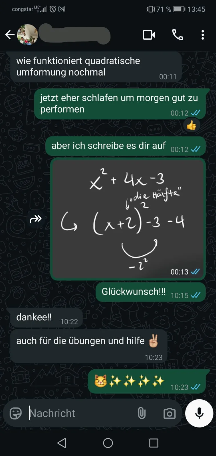 Hilfe am Abend vor der Prüfung