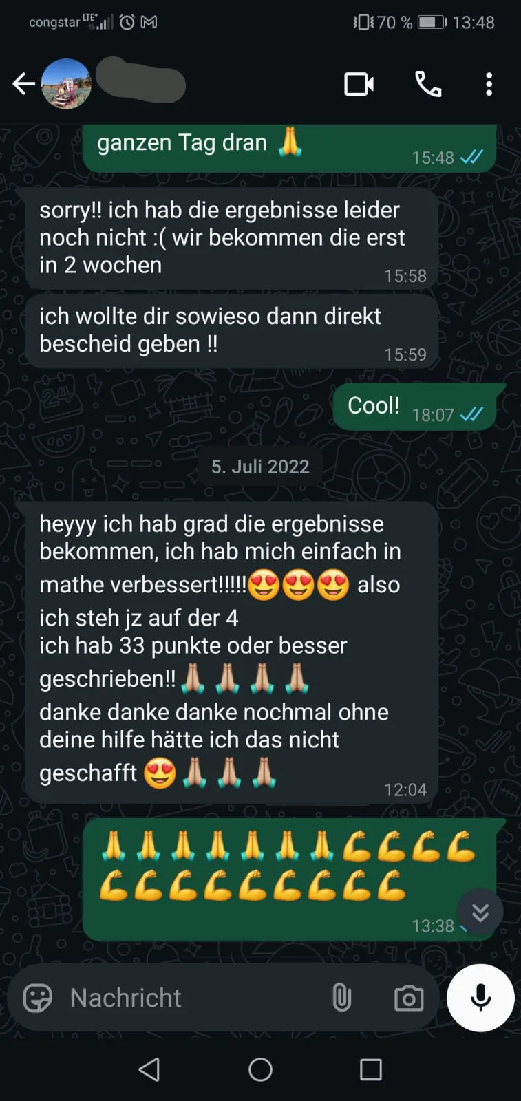 In Mathe verbessert